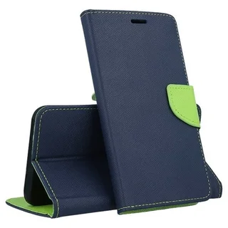 Telefontok Xiaomi Redmi Note 13 Pro+ 5G - Fancy kék / zöld mágneses szilikon keretes könyvtok