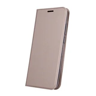 Telefontok Motorola Moto E13 - Smart Skin rose gold mágneses flipcover tok